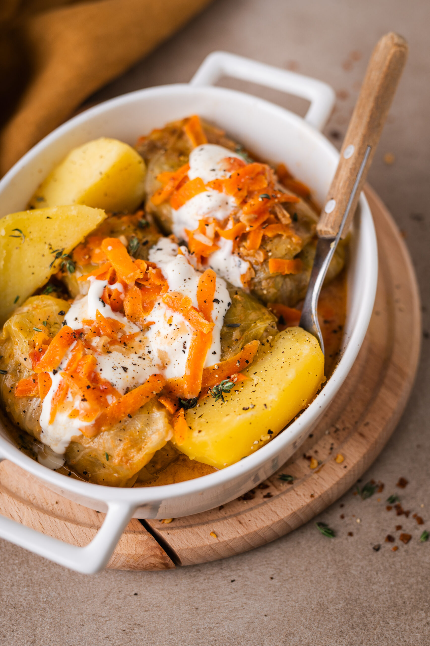 Augaliniai balandėliai su sojų faršu